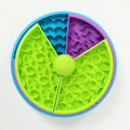 Colorful round fidget toy with multiple sections on a white background