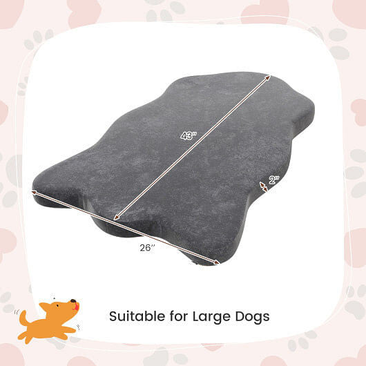 Orthopedic Dog Bed with Memory Foam Support for Large Dogs-Gray-5