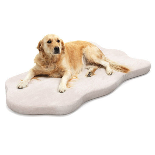 Orthopedic Dog Bed with Memory Foam Support for Large Dogs-Gray-1