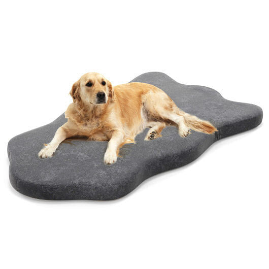 Orthopedic Dog Bed with Memory Foam Support for Large Dogs-Gray-0