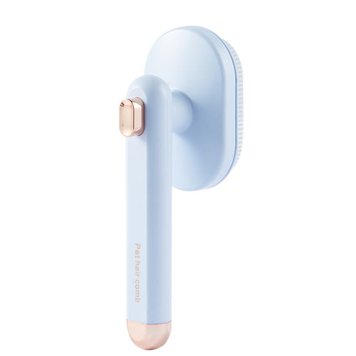 Light blue earbud with gold accent on a white background