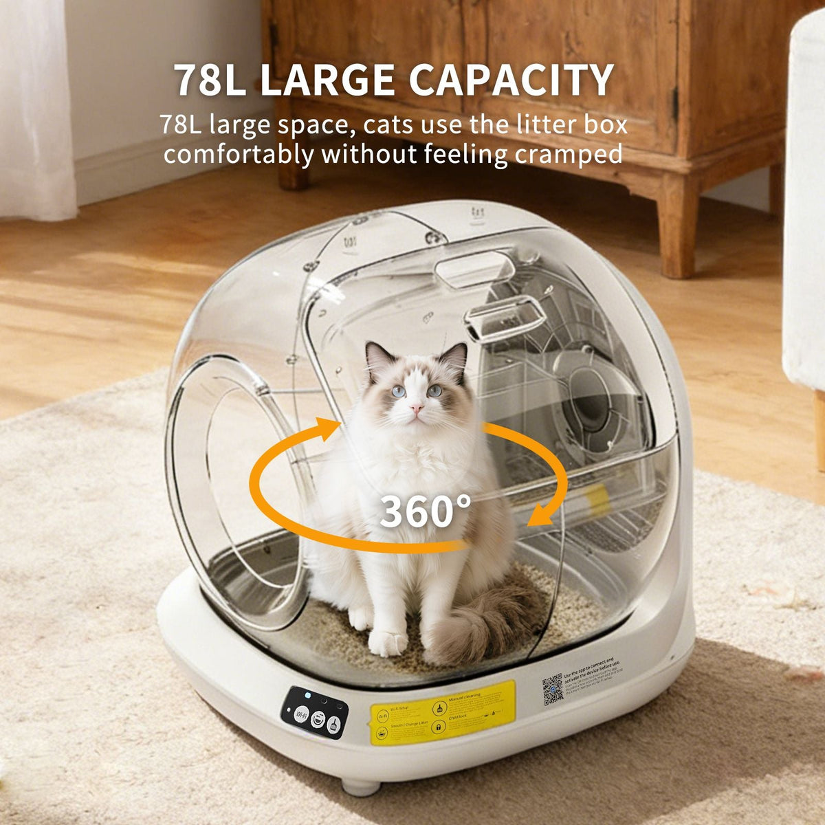 Self-Cleaning Automatic Cat Litter Sanctuary 