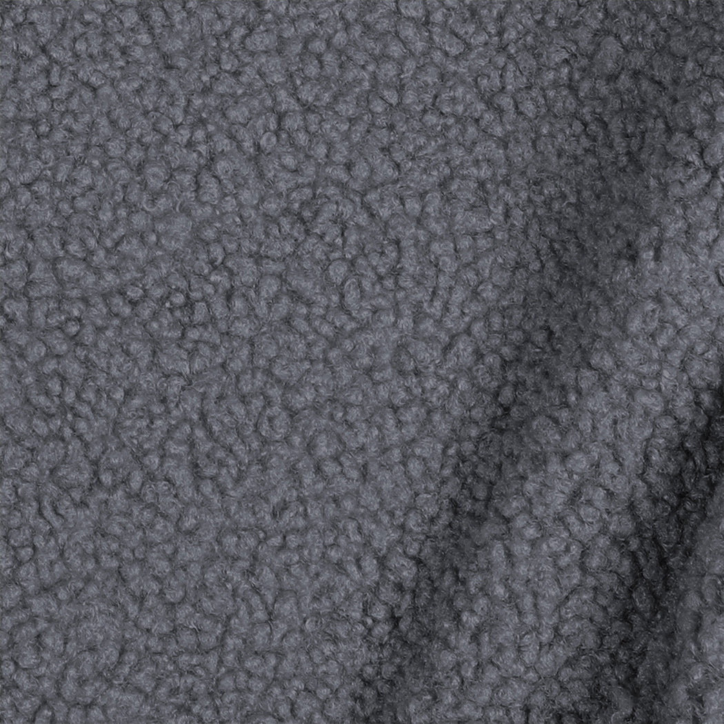 Close-up of textured gray fabric
