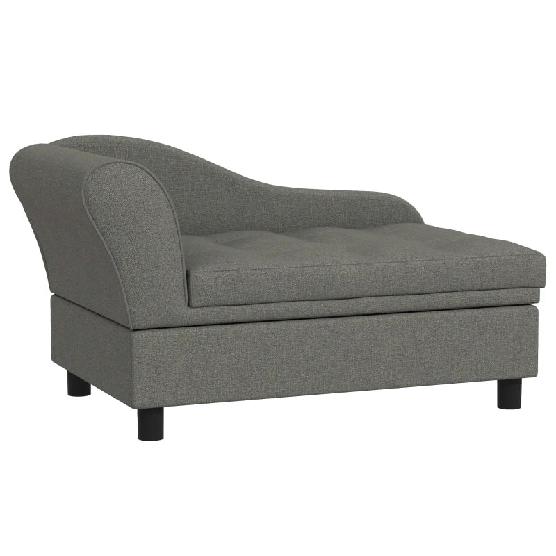 Gray chaise lounge on a white background