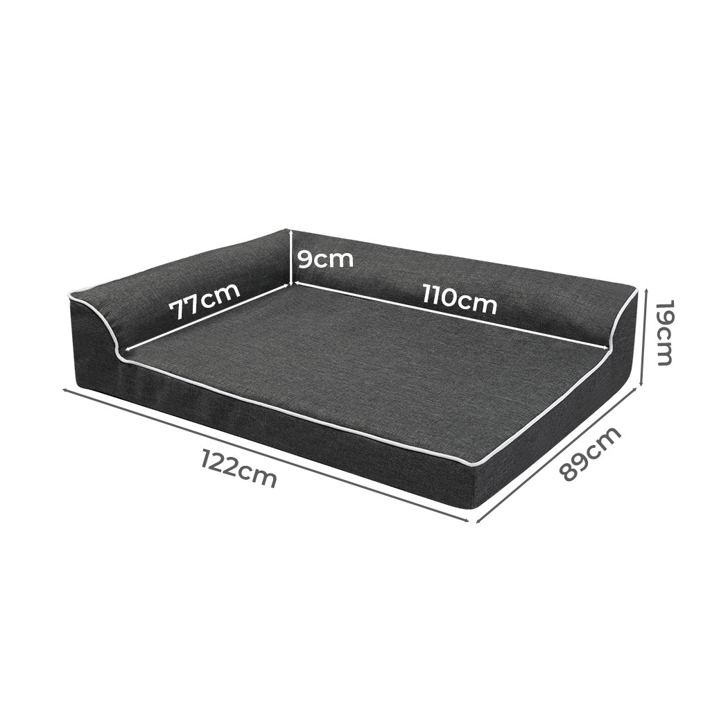 Measurement chart of a rectangular product with dimensions labeled.