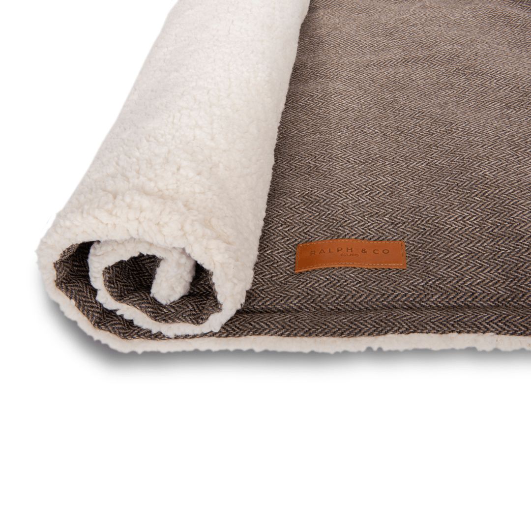 The Lincoln Luxury Reversible Tweed & Faux Fur Blanket | House of Terra