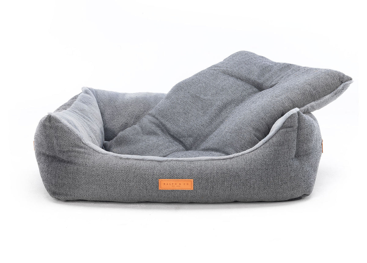 The Balmoral Luxury Herringbone Bolster Nest Bed | House of Terra