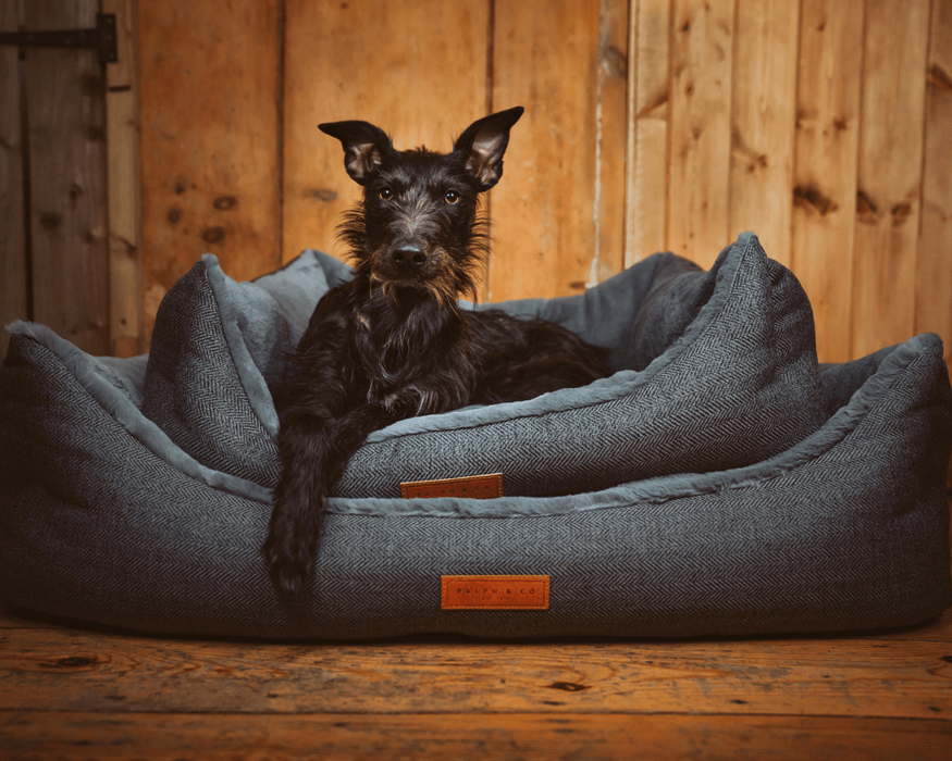 The Balmoral Luxury Herringbone Bolster Nest Bed | House of Terra
