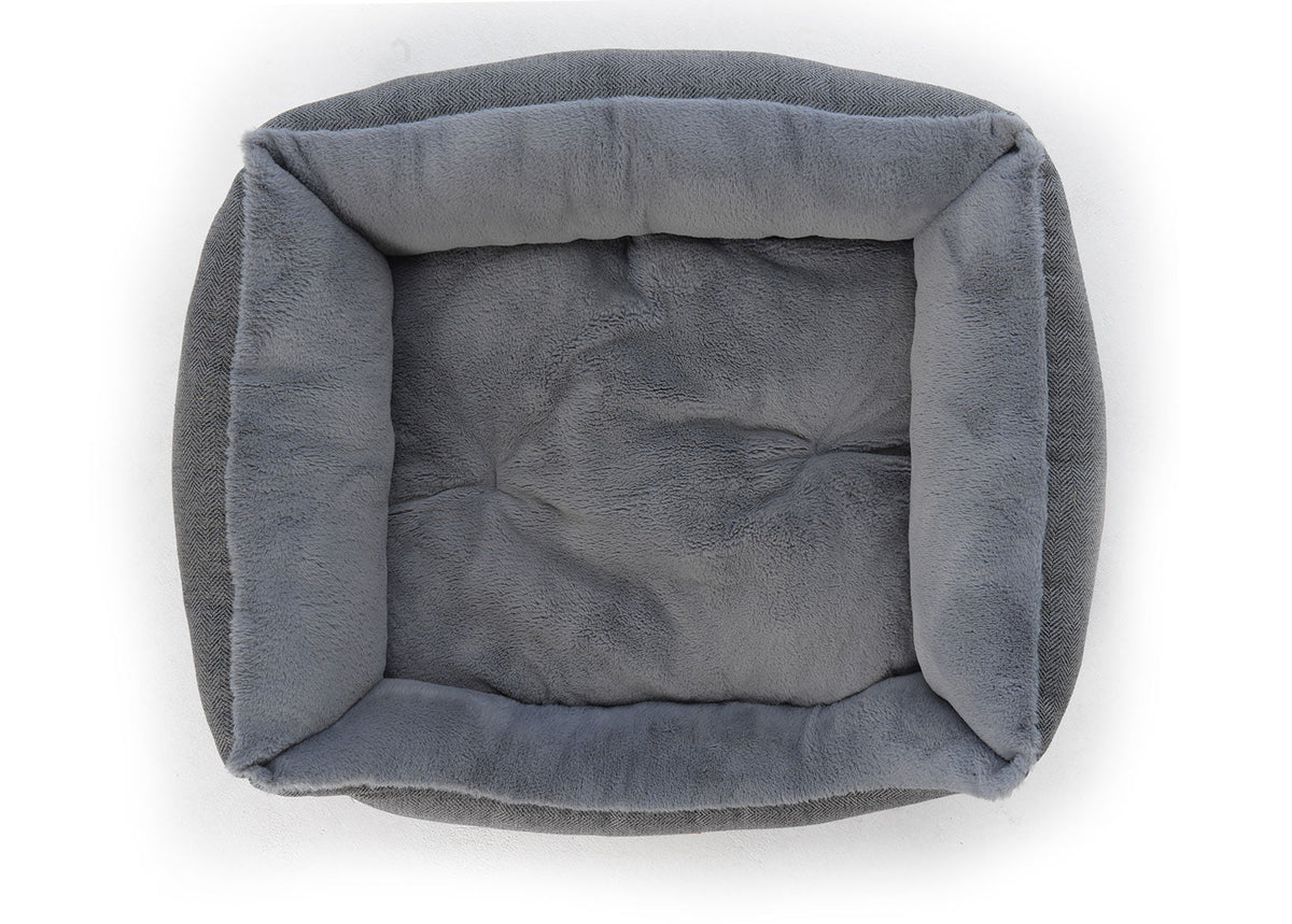 The Balmoral Luxury Herringbone Bolster Nest Bed | House of Terra
