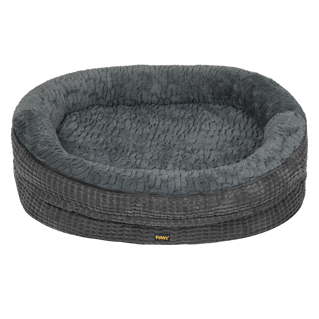 Pawz Orthopedic Plush Dog Bed Soft Washable Pet Bed Grey Cosy Cushion XL Size-0