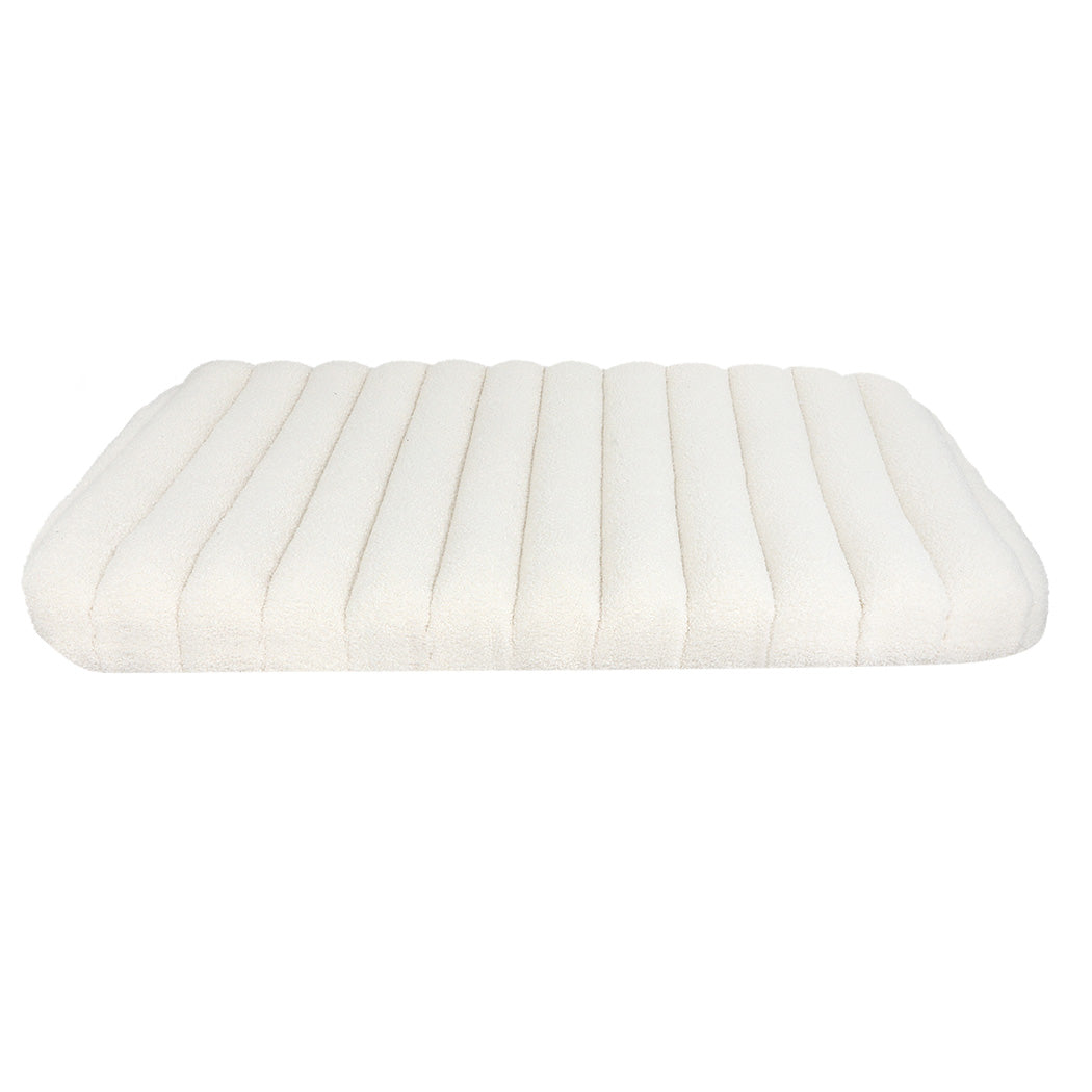 Pawz XL Size Orthopedic Dog Bed with Sherpa Plush Removable Cover in White-0