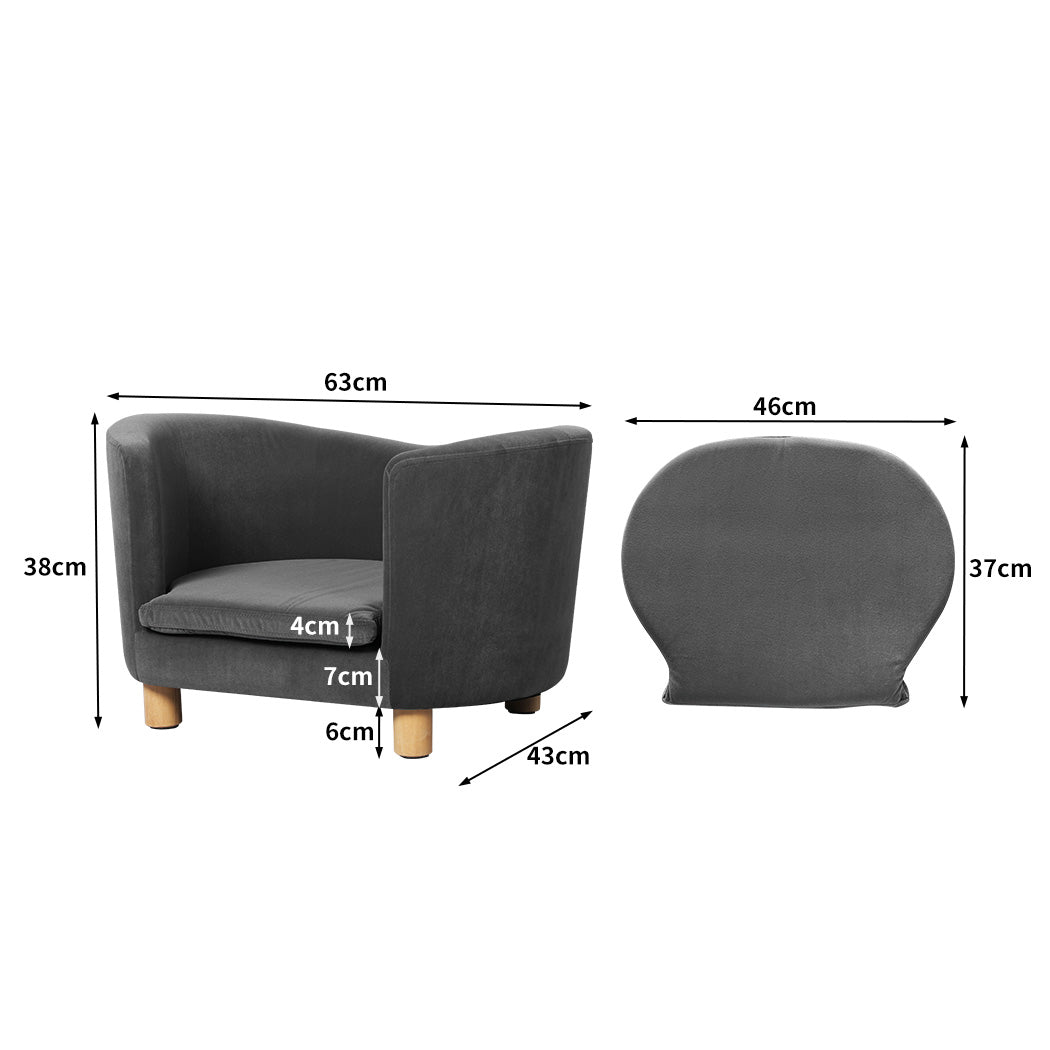 PaWz Luxury Elevated Sofa Anti-slip Grey-1