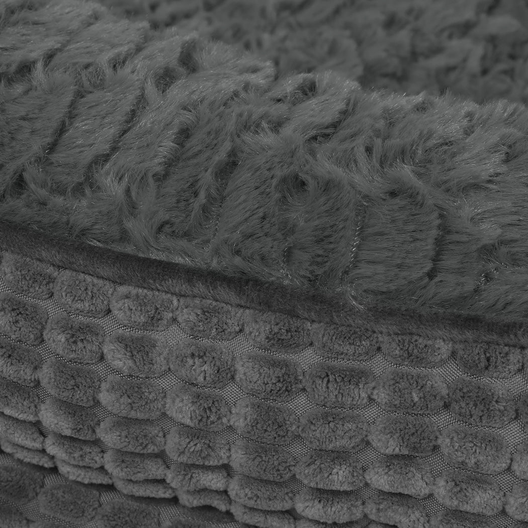 Pawz Orthopedic Plush Dog Bed Soft Washable Pet Bed Grey Cosy Cushion XL Size-2