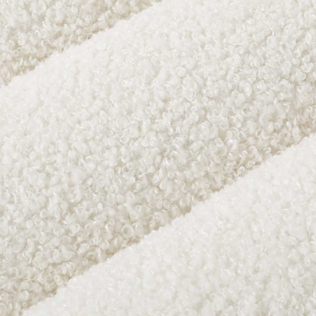 Pawz XL Size Orthopedic Dog Bed with Sherpa Plush Removable Cover in White-3