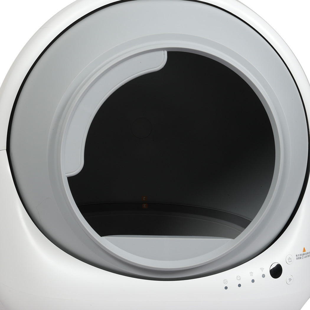 PaWz Smart Self Cleaning Cat Litter Box APP Control White-3