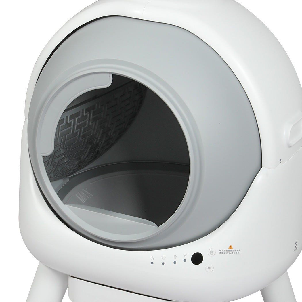 PaWz Smart Self Cleaning Cat Litter Box APP Control White-4