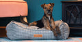 The Kensington Luxury Houndstooth Bolster Nest Bed | House of Terra