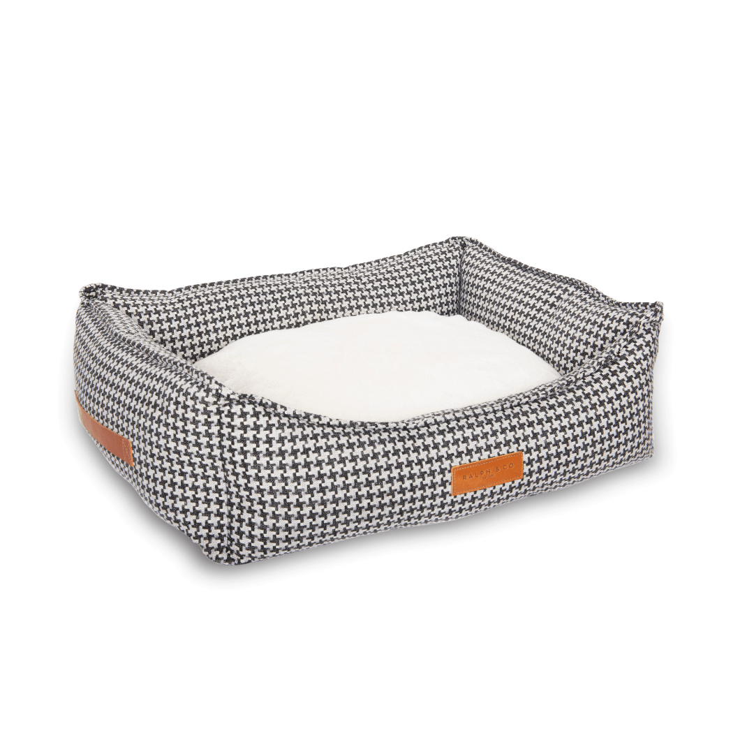 The Kensington Luxury Houndstooth Bolster Nest Bed | House of Terra
