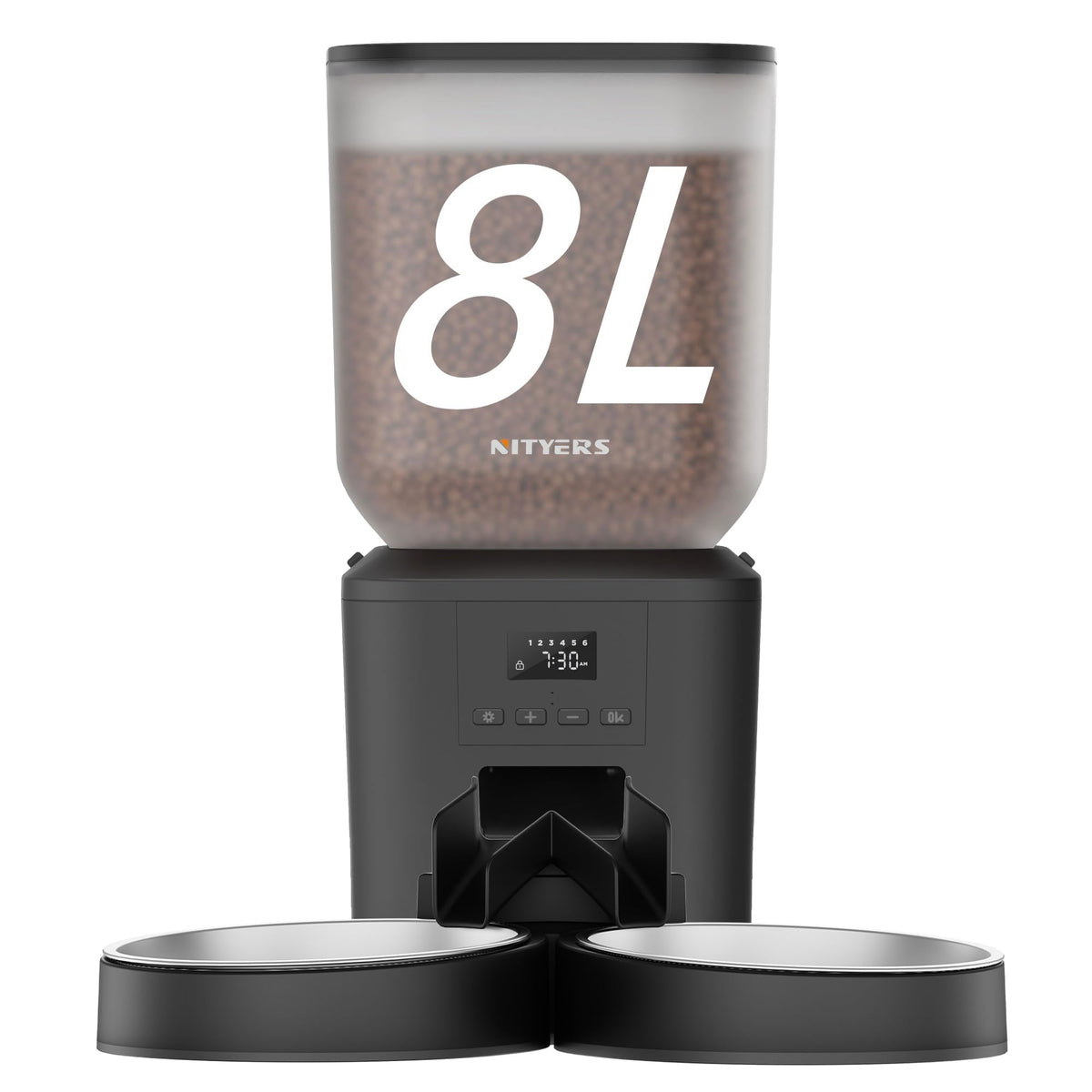 The Nityers 8L Dual-Tray Automatic Cat Feeder | House of Intel