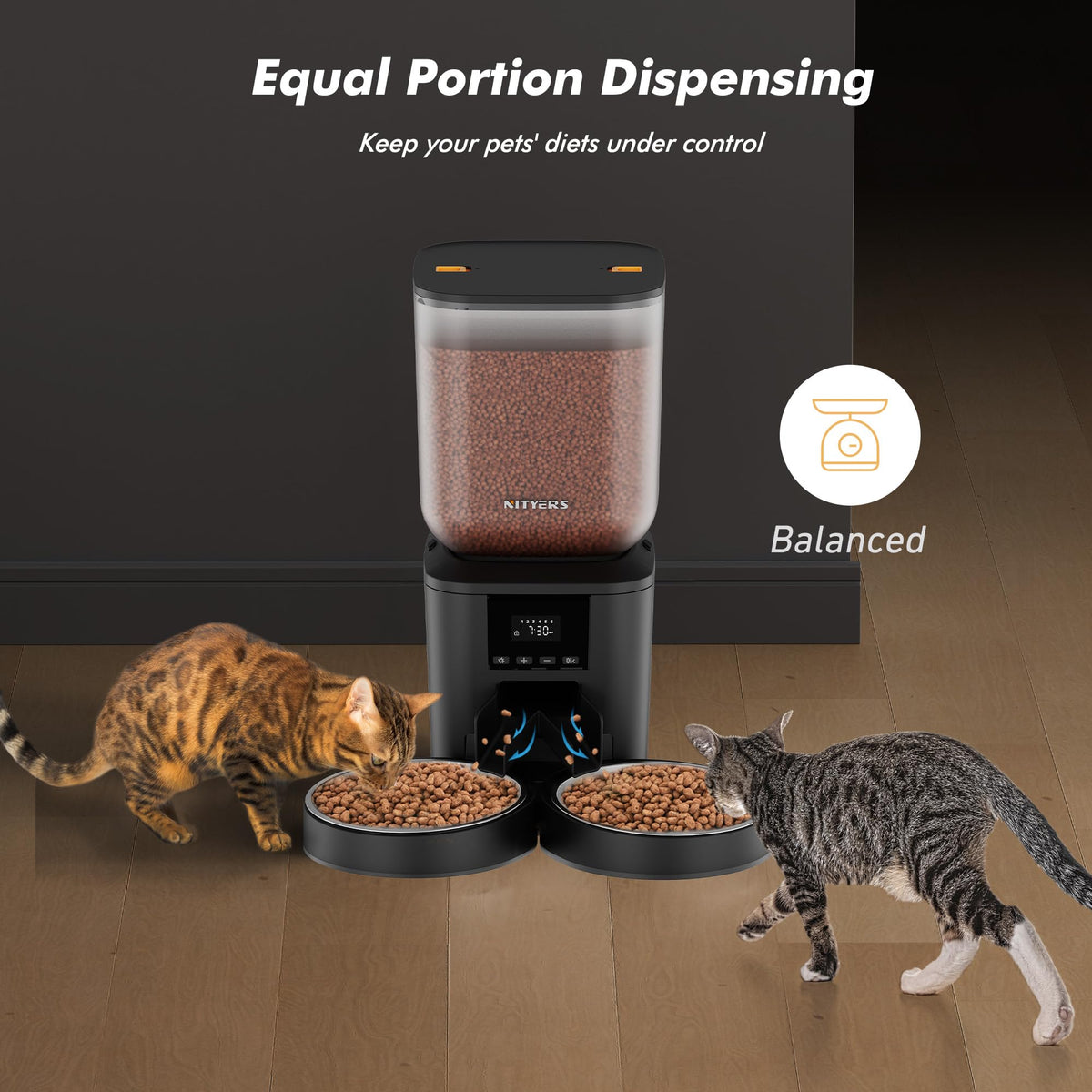 The Nityers 8L Dual-Tray Automatic Cat Feeder | House of Intel