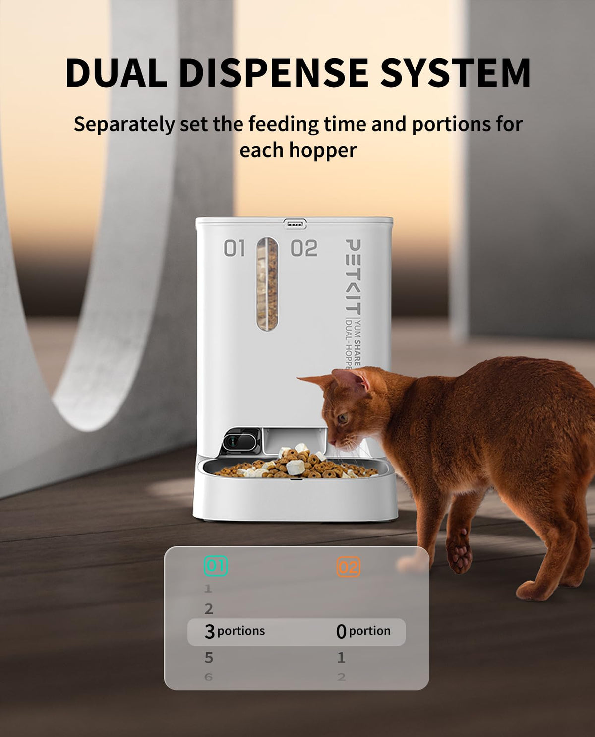 The PETKIT Yumshare Dual-Hopper Camera Feeder | House of Intel