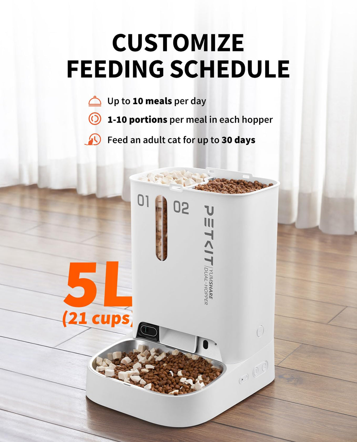 The PETKIT Yumshare Dual-Hopper Camera Feeder | House of Intel