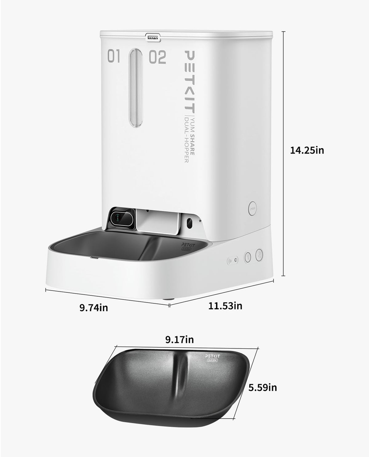 The PETKIT Yumshare Dual-Hopper Camera Feeder | House of Intel